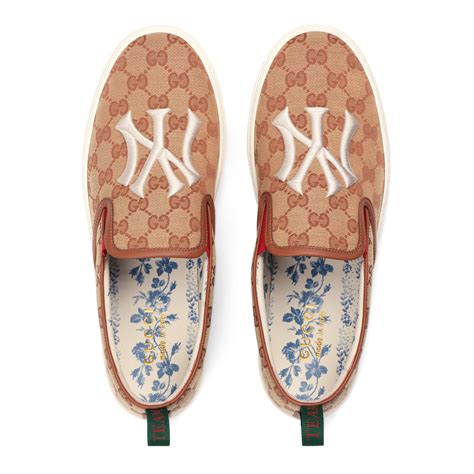 gucci x yankees shoes|Gucci new Yankees slip on.